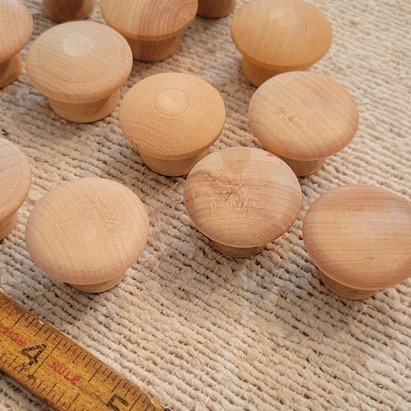 Wood Door Pulls Knobs Lot 41 pieces Different Sizes Wooden Cabinets - Picture 4 of 13